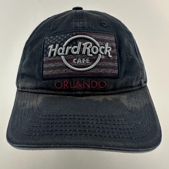 Hard Rock Cafe Other - Hard Rock Cafe Orlando Dad Hat USA Flag 100% Cotton Adjustable Strap Back Cap